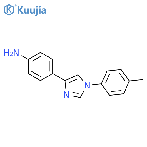 Benzenamine, 4-[1-(4-methylphenyl)-1H-imidazol-4-yl]- structure