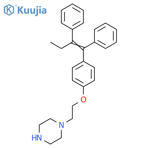 Piperazine, 1-[2-[4-[(1Z)-1,2-diphenyl-1-butenyl]phenoxy]ethyl]- structure