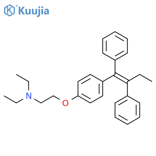 Ethanamine, 2-[4-[(1Z)-1,2-diphenyl-1-buten-1-yl]phenoxy]-N,N-diethyl- structure