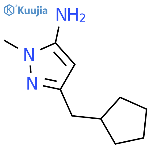 3-(cyclopentylmethyl)-1-methyl-1H-pyrazol-5-amine structure