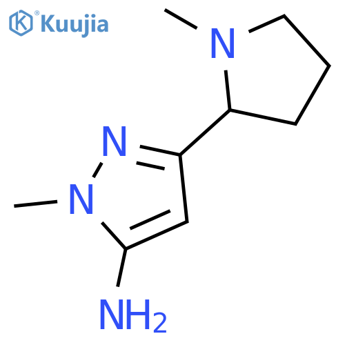 1H-Pyrazol-5-amine, 1-methyl-3-(1-methyl-2-pyrrolidinyl)- structure
