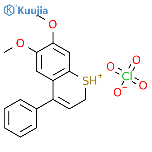 1-Benzothiopyrylium, 6,7-dimethoxy-4-phenyl-, perchlorate structure