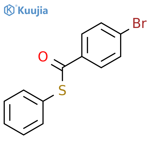 Benzenecarbothioic acid, 4-bromo-, S-phenyl ester structure