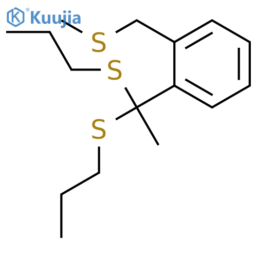 Benzene, 1-[1,1-bis(propylthio)ethyl]-2-[(methylthio)methyl]- structure