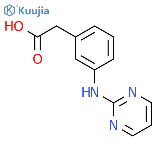 Benzeneacetic acid, 3-(2-pyrimidinylamino)- structure