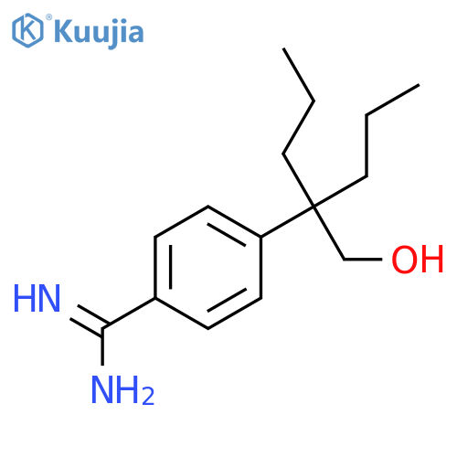 Benzenecarboximidamide, 4-[1-(hydroxymethyl)-1-propylbutyl]- structure