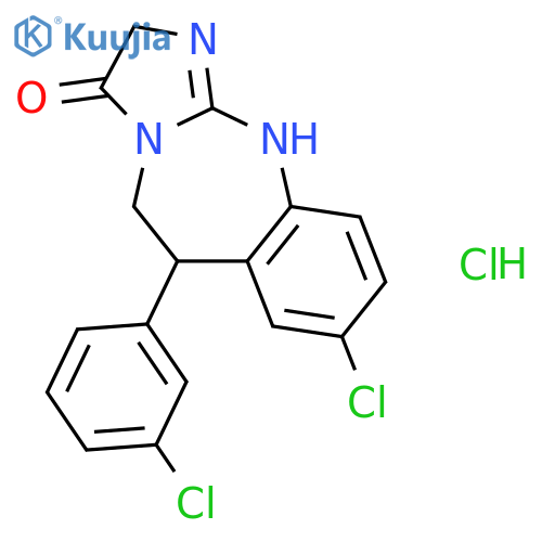 8-chloro-6-(3-chlorophenyl)-2,5,6,11-tetrahydro-3H-imidazo[2,1-b][1,3]benzodiazepin-3-one hydrochloride structure