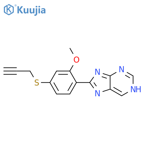 1H-Purine, 8-[2-methoxy-4-(2-propynylthio)phenyl]- structure