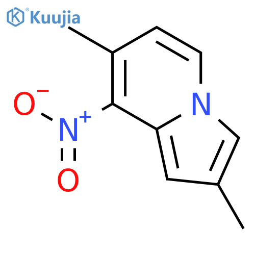 Indolizine, 2,7-dimethyl-8-nitro- structure