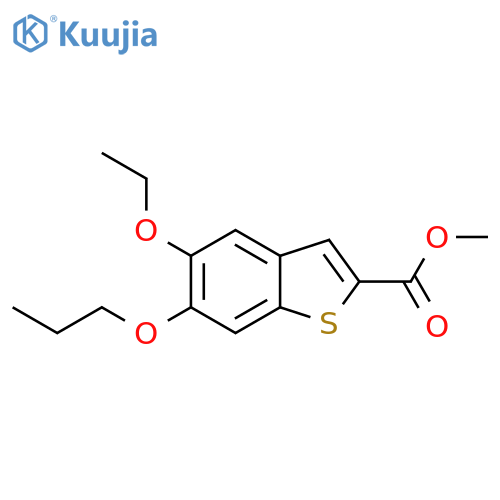 Benzo[b]thiophene-2-carboxylic acid, 5-ethoxy-6-propoxy-, methyl ester structure