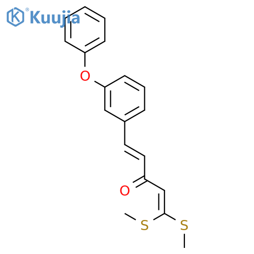1,4-Pentadien-3-one, 1,1-bis(methylthio)-5-(3-phenoxyphenyl)- structure
