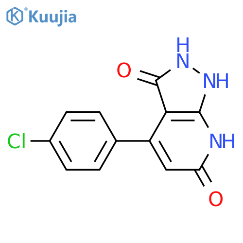 1H-Pyrazolo[3,4-b]pyridine-3,6(2H,7H)-dione, 4-(4-chlorophenyl)- structure
