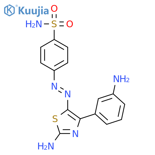 Benzenesulfonamide, 4-[[2-amino-4-(3-aminophenyl)-5-thiazolyl]azo]- structure