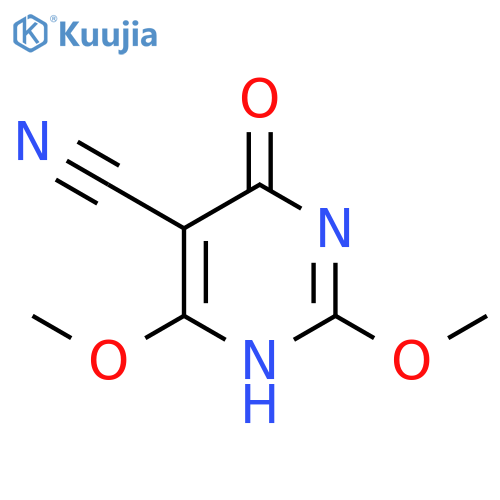 5-Pyrimidinecarbonitrile, 1,4-dihydro-2,6-dimethoxy-4-oxo- structure