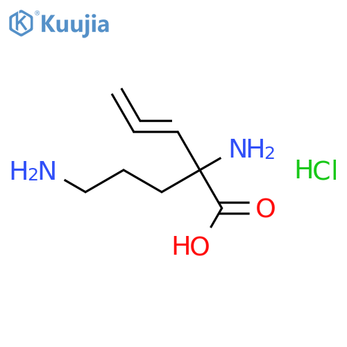 3,4-Pentadienoic acid, 2-amino-2-(3-aminopropyl)-, hydrochloride structure