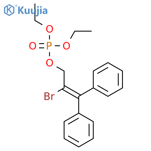 Phosphoric acid, 2-bromo-3,3-diphenyl-2-propenyl diethyl ester structure