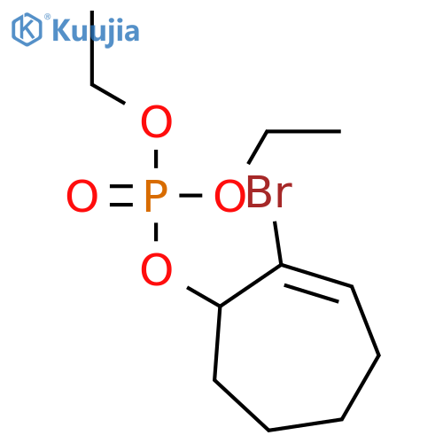 Phosphoric acid, 2-bromo-2-cyclohepten-1-yl diethyl ester structure