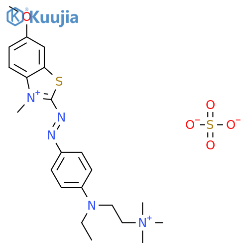 2-((4-(Ethyl(2-(trimethylammonio)ethyl)amino)phenyl)azo)-6-methoxy-3-methylbenzothiazolium sulphate structure