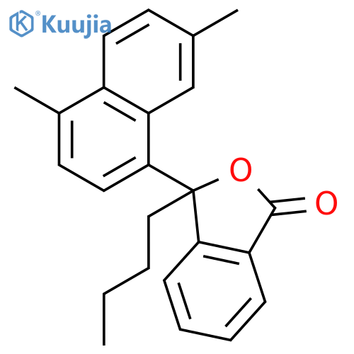 1(3H)-Isobenzofuranone, 3-butyl-3-(4,7-dimethyl-1-naphthalenyl)- structure