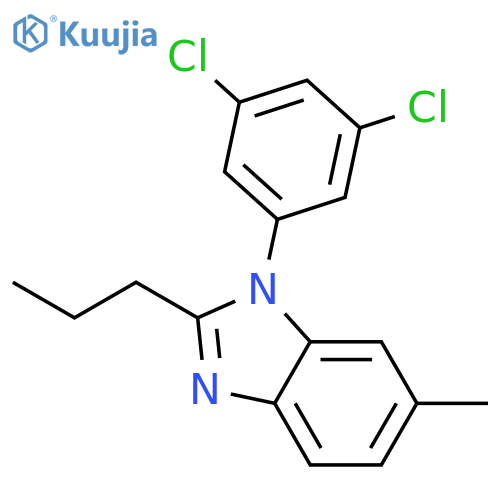 1H-Benzimidazole, 1-(3,5-dichlorophenyl)-6-methyl-2-propyl- structure