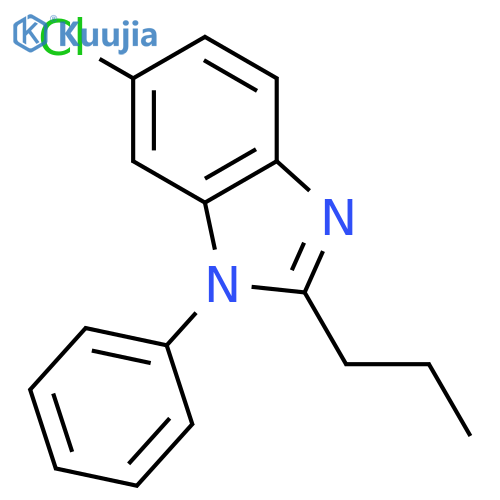 1H-Benzimidazole, 6-chloro-1-phenyl-2-propyl- structure