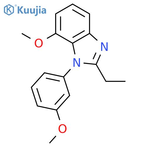 1H-Benzimidazole, 2-ethyl-7-methoxy-1-(3-methoxyphenyl)- structure