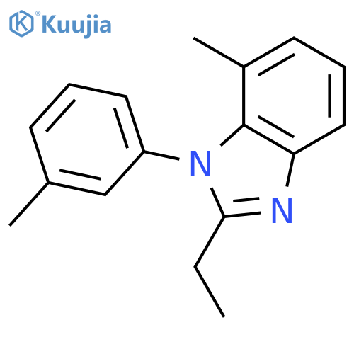 1H-Benzimidazole, 2-ethyl-7-methyl-1-(3-methylphenyl)- structure