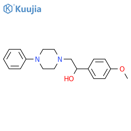 1-(4-methoxyphenyl)-2-(4-phenylpiperazin-1-yl)ethanol structure