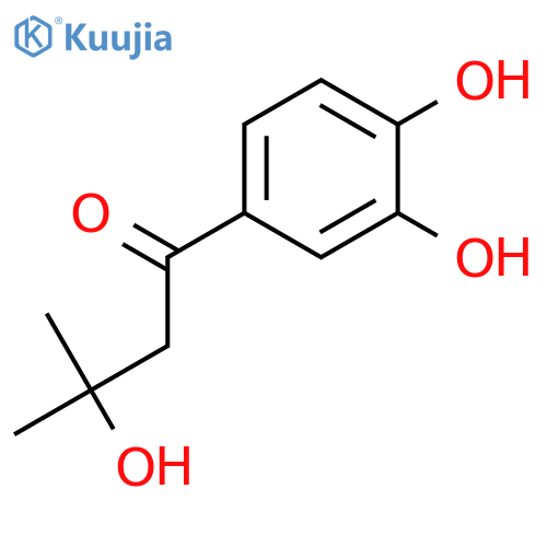 1-Butanone, 1-(3,4-dihydroxyphenyl)-3-hydroxy-3-methyl- structure