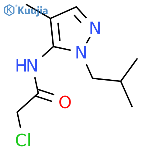 Acetamide, 2-chloro-N-[4-methyl-1-(2-methylpropyl)-1H-pyrazol-5-yl]- structure