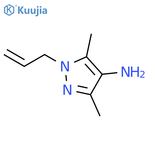 1H-Pyrazol-4-amine,  3,5-dimethyl-1-(2-propenyl)-  (9CI) structure