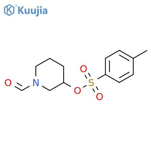 1-Piperidinecarboxaldehyde, 3-[[(4-methylphenyl)sulfonyl]oxy]- structure