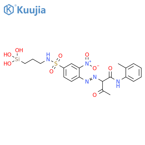 Butanamide,N-(2-methylphenyl)-2-[[2-nitro-4-[[[3-(trihydroxysilyl)propyl]amino]sulfonyl]phenyl]azo]-3-oxo- structure