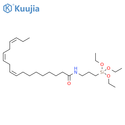9,12,15-Octadecatrienamide, N-[3-(triethoxysilyl)propyl]-, (Z,Z,Z)- structure