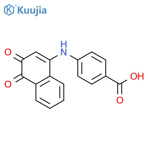 Benzoic acid, 4-[(3,4-dihydro-3,4-dioxo-1-naphthalenyl)amino]- structure
