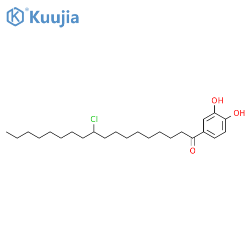 1-Octadecanone, 10-chloro-1-(3,4-dihydroxyphenyl)- structure