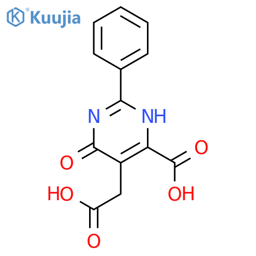 5-Pyrimidineacetic acid, 6-carboxy-1,4-dihydro-4-oxo-2-phenyl- structure