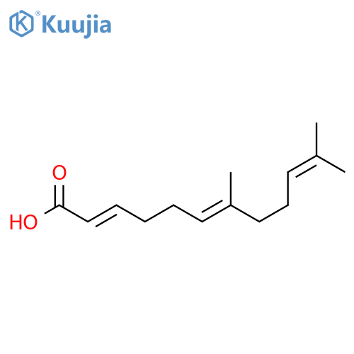 2,6,10-Dodecatrienoic acid, 7,11-dimethyl-, (E,E)- structure