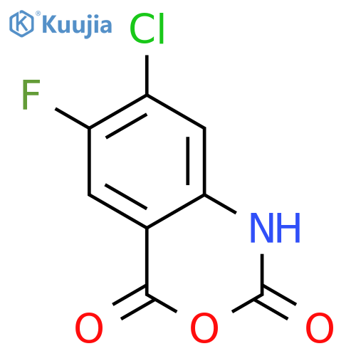 2H-3,1-Benzoxazine-2,4(1H)-dione, 7-chloro-6-fluoro- structure