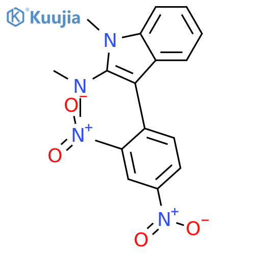 1H-Indol-2-amine, 3-(2,4-dinitrophenyl)-N,N,1-trimethyl- structure