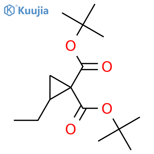 2-Ethylcyclopropane-1,1-dicarboxylic Acid di-tert-butyl Ester structure
