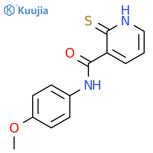 1,2-dihydro-N-(4-methoxyphenyl)-2-thioxo-3-Pyridinecarboxamide structure