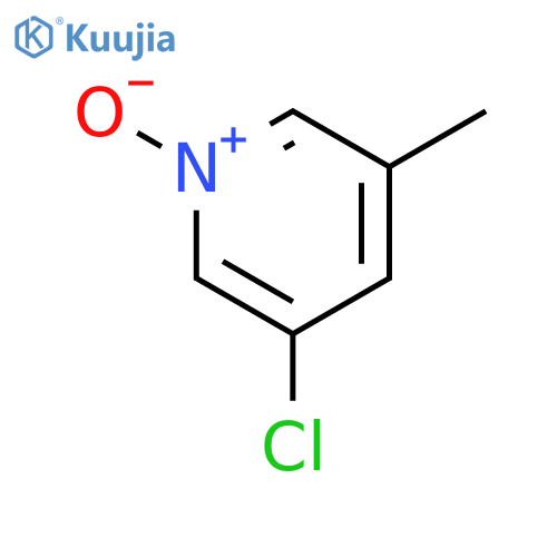 Pyridine, 3-chloro-5-methyl-, 1-oxide structure