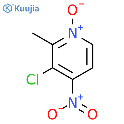 Pyridine, 3-chloro-2-methyl-4-nitro-, 1-oxide structure