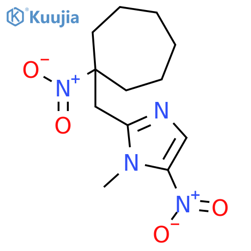 1H-Imidazole,1-methyl-5-nitro-2-[(1-nitrocycloheptyl)methyl]- structure