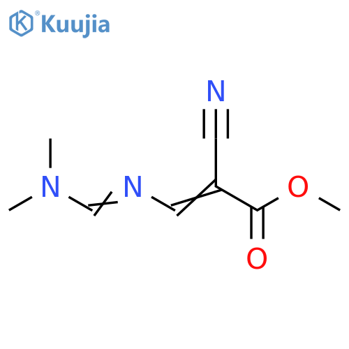 2-Propenoic acid, 2-cyano-3-[[(dimethylamino)methylene]amino]-, methyl ester structure