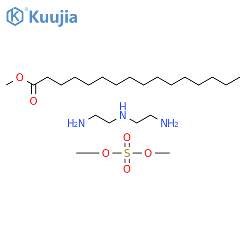 Hexadecanoic acid, methyl ester, reaction products with diethylenetriamine, di-Me sulfate-quaternized structure