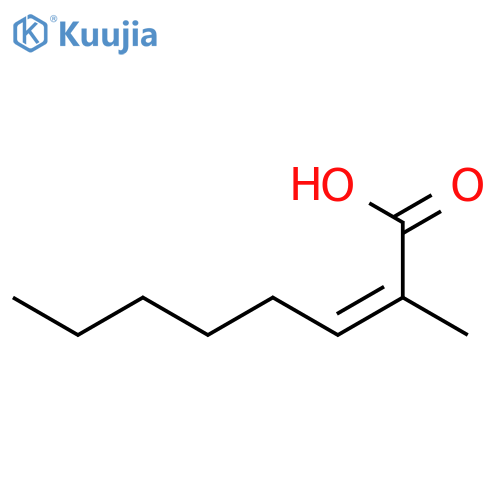 2-Octenoic acid, 2-methyl-, (2E)- structure