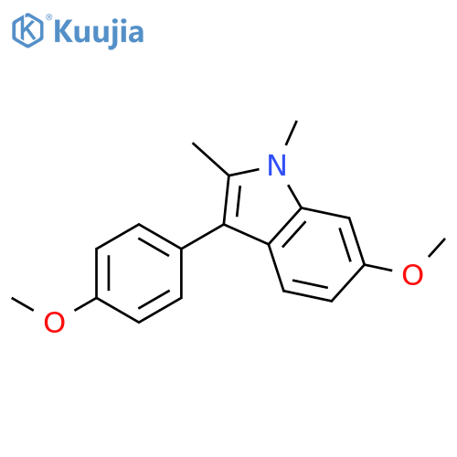 1H-Indole, 6-methoxy-3-(4-methoxyphenyl)-1,2-dimethyl- structure