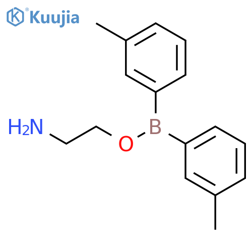 Borinic acid, bis(3-methylphenyl)-, 2-aminoethyl ester structure